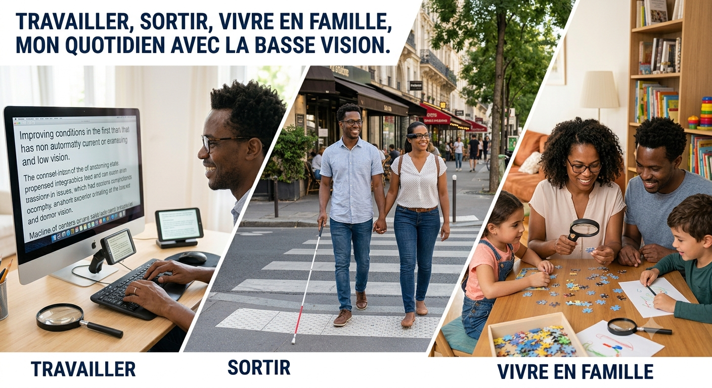 Mon quotidien avec la basse vision, entre travail, sorties et vie de famille